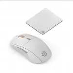 Juhtmevaba hiir STEELSERIES Rival 3 Gen 2 ja QcK Medium hiirematt, valged