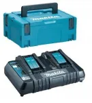 Makita 196933-6 DC18RD 18V topeltlaadija kohvri ja kassettidega