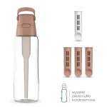 Klaasist filtriga pudel Dafi GLASS 0,6 l, Mocha Mousse, 4 filtriga