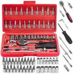 Padrunite ja otsikute komplekt 1/4'' CV, 46 tk