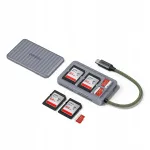 Hall SD ja microSD m&auml;lukaartide lugeja telefonile USB-C-ga
