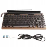 Mehaaniline klaviatuur Steampunk, 83 klahvi, valge valgustus, 2000 mAh