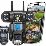 Kolme objektiiviga v&auml;listingimuste WiFi IP-kaamera, 12 MP, liikumise alarmiga