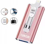 128 GB 3-in-1 USB m&auml;lupulk: USB 3.0, Micro-USB, Lightning, USB-C