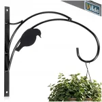 Metallist seinakinnitus lillepottidele, must, 29,5x1,8x28 cm