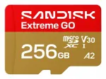 Sandisk Extreme Go UHS-I 256GB 240MB/s microSD kaart