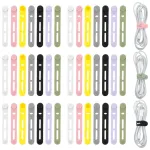 Silikoonist v&auml;rvilised kaablipidajad, 42 tk, korduvkasutatavad