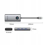 USB-C liideste jaam 6in1: USB-A, USB-C, HDMI, RJ45, PD 100W, 4K 30Hz, 2.5G