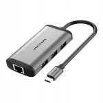 Vention CNCHB USB jaotur, must/hall