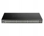 Hallatav v&otilde;rgul&uuml;liti D-Link DGS-1250-52X, L3, 52 porti, must