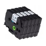 Liimirull Brother TZ-231, 12 mm, valge musta tr&uuml;kiga, 5 tk komplekt