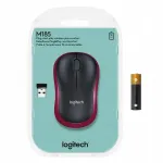 Logitech M185 juhtmevaba hiir, punane