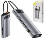 Baseus multifunktsionaalne 9-&uuml;hes USB-C HUB adapter: USB 3.0, RJ45 1Gb, HDMI, VGA, USB-C jagaja