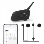 Mootorratta Bluetooth raadiosaatja EJEAS V7, 800 m, kuni 7 kiivrit, rakendusega