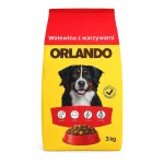 Kuiv koeratoit ORLANDO veiseliha ja roheliste k&ouml;&ouml;giviljadega, 3 kg