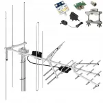 TV antenn UHF VHF Tri Digit Combo DVB-T2 LNA-169 38dBi MUX-8 Dipol