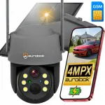 V&auml;listingimustes p&auml;ikesevideo kaamera, p&ouml;&ouml;rlev, GSM 3G/4G, 4MP, Full HD 2K, SIM-kaardiga, t&ouml;&ouml;tab akuga