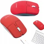 Forev FV-386 traadita hiir, Bluetooth 5.0 ja 2.4G, punane