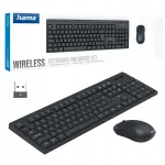 Hama WKM100 traadita klaviatuur ja hiir, 2,4 GHz, vaikne