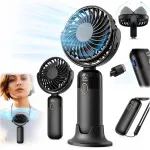 T&ouml;&ouml;laua mini ventilaator TOPK, USB, must, vaikne