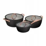 MG Home Rose Gold 6-osaline alumiiniumist mittetakkuv potikomplekt induktsioonile