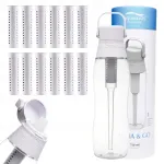 Aqualogis Aqua&Go filtreeritud veepudel 0,75 l valge, 12 filtriga
