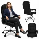 Ergonoomiline must kontoritool ratastega