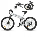 Elektriline jalgratas SAMEBIKE LO26-II, 48V 14Ah, 900W, 80 km, valge, kokkupandava raamiga ja h&uuml;drauliliste piduritega