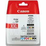 Canon CLI-581XXL tindikassetid, 4 v&auml;rvi, sobib Pixma TR7550, TS6150, TS6250, TS8150, TS9540