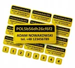 Peegeldavad kollased kleepsud drooni operaatori numbrile