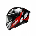 Mootorratturi kiiver ROXAR BAYAMO EVO RACE, must/valge/punane, suurus 2XL