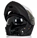 Vini Rabe mootorratturi kiiver, must matt, L (59-60 cm), modulaarne turismikiiver