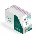 Optimeal koerakonserv j&auml;neseliha ja mustikatega, 12 x 100 g