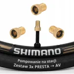 Ventiiliadapter PRESTA-st AUTO-le, 3 tk komplekt