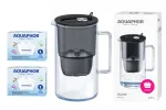 Aquaphor Glass 2,5 l veefilter 2 Maxfor+ kassettiga, must