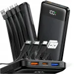 V&auml;line aku 20000 mAh 22,5W 2x USB USB-C QC 3.0 PD 3.0 nelja kaabliga