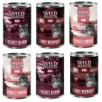 Wild Freedom m&auml;rg kassitoit t&auml;iskasvanutele, 3 maitset, 6 x 400 g (2,4 kg)