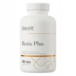 Toidulisand OstroVit Biotin Plus 100 tabletti, B7, tsink, seleen, foolhape