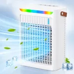 Kaasaskantav &otilde;hukonditsioneer-ventilaator, 680 ml, USB &otilde;huniisuti, 5 kiirust, &ouml;&ouml;lampiga