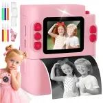 Laste instantkaamera, roosa, 16x suum, 32 GB kaart, LED