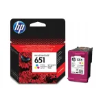 HP 651 tindikassett [C2P11AE], v&auml;rviline, 300 lk, originaal