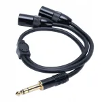 Y-kaabel 6,35 mm pistikuga XLR-kaabli jaoks, PVC kattega