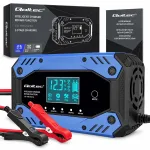 Automaatne autoaku laadija Qoltec, 10A, 12/24V, LCD-ekraaniga
