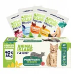 Animal Island m&auml;rgtoit kassidele, veise-, kana-, kalkuni- ja kalamaitsega, 40 x 85 g