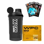 Shaker BIOTECH SPORT-MAX 600 ml ja nowmax WPC 30 g komplekt