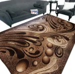 Vaip 200x400 cm Alpha Shiraz, paks, Belgia, pruunide ja liivav&auml;rviliste toonidega, kirjuline