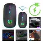 MOBILARI traadita hiir, LED, RGB, 1200 DPI, USB-laetav