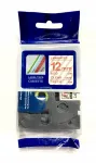 Teip Brother TZ-132/TZe-132, 12 mm, l&auml;bipaistev punase kirjaga