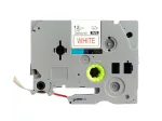 BROTHER QZe-232 kleepuv teip, 12 mm, valge-punane, 8 m