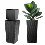 Suur must lillepott sisemise osaga 34x68 cm